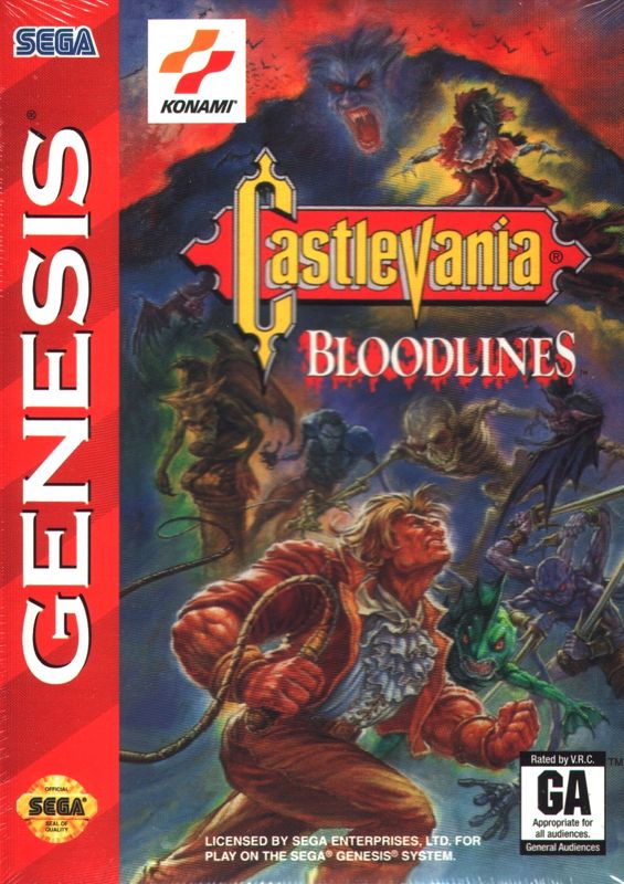 Castlevania: Bloodlines box art for Sega Genesis